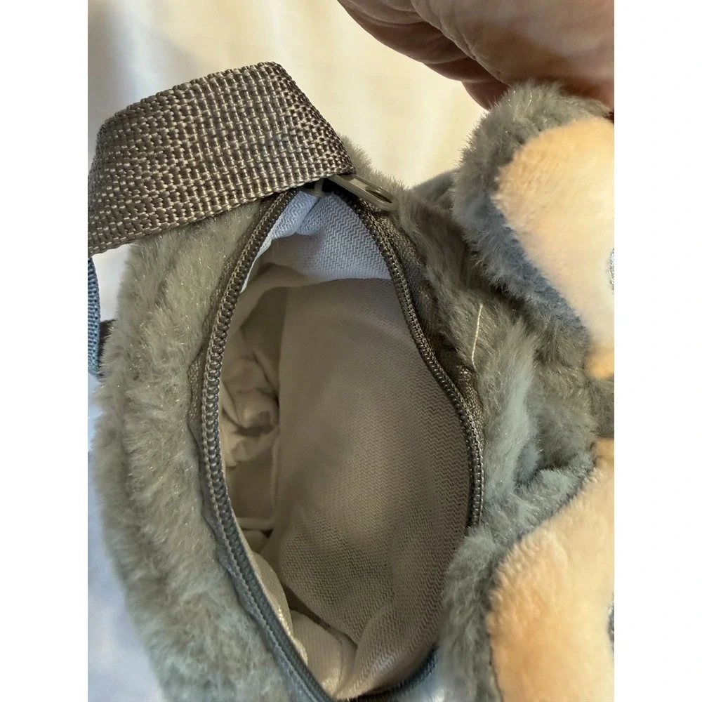 NWOT‎  Labubu Gray plush full body crossbody bag adjustable straps